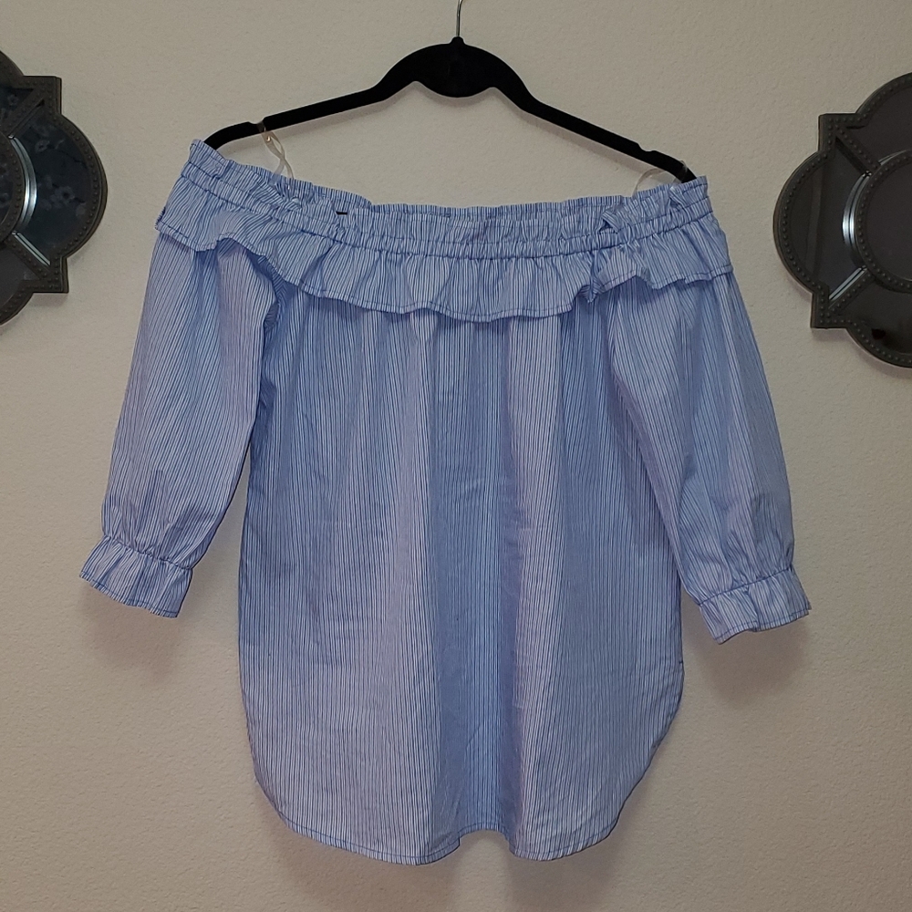 Striped Off Shoulder Blouse